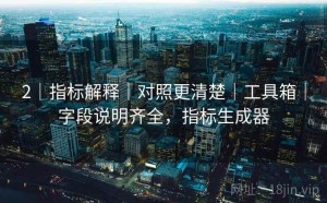 2｜指标解释｜对照更清楚｜工具箱｜字段说明齐全，指标生成器