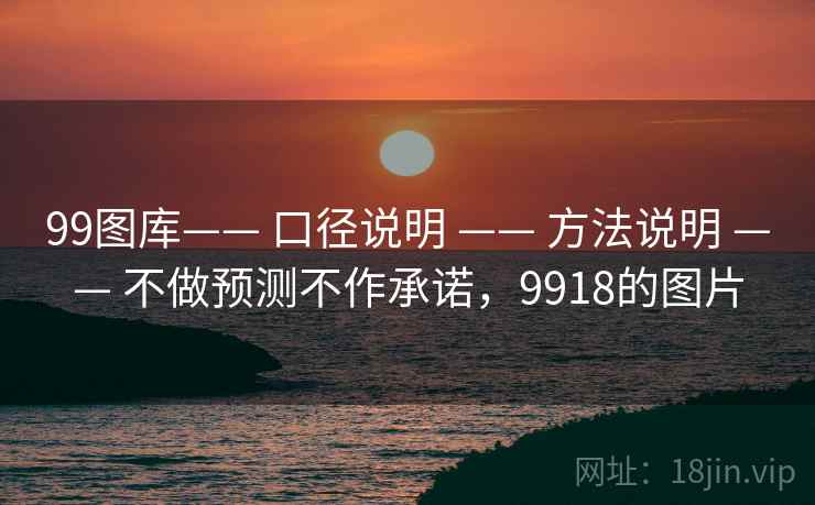 99图库—— 口径说明 —— 方法说明 —— 不做预测不作承诺，9918的图片